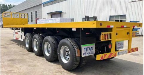 4 Axle 45ft Flatbed Trailer will export to Uganda KAMPALA