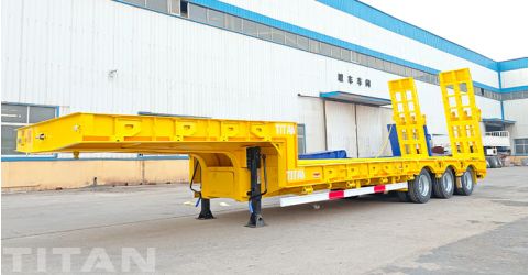 3 Axle Low Bed Trailer Truck Will Ship to Uganda