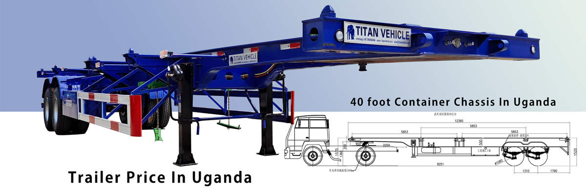 What is the Size of 40 foot Container Chassis Trailer for Sale In Uganda?