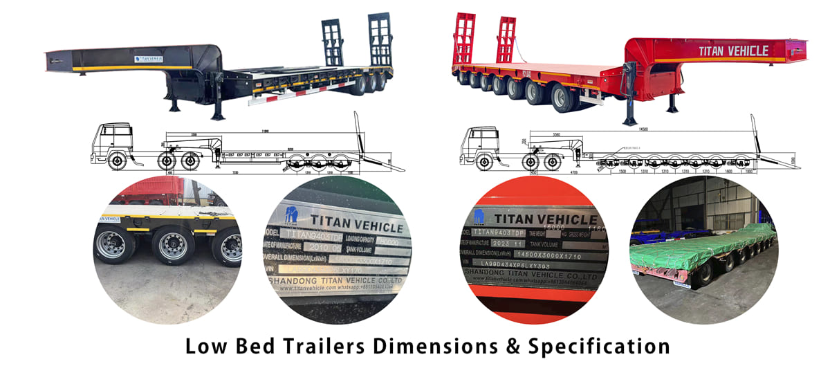 Low Bed Trailers Dimensions & Specification