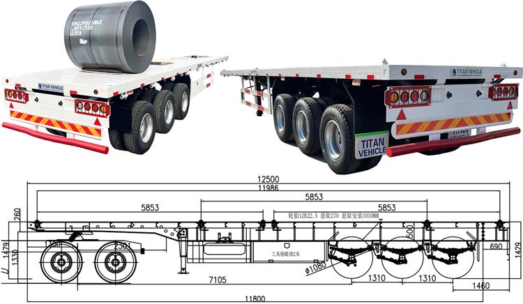 Triple Axle Flatbed Trailer Price In Uganda