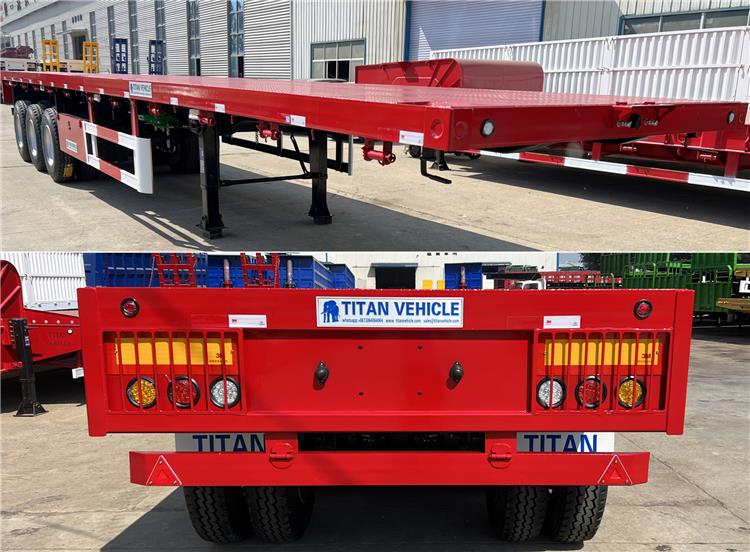 3 Axle 40 foot Platform Semi Trailers for Sale In Kampala Uganda