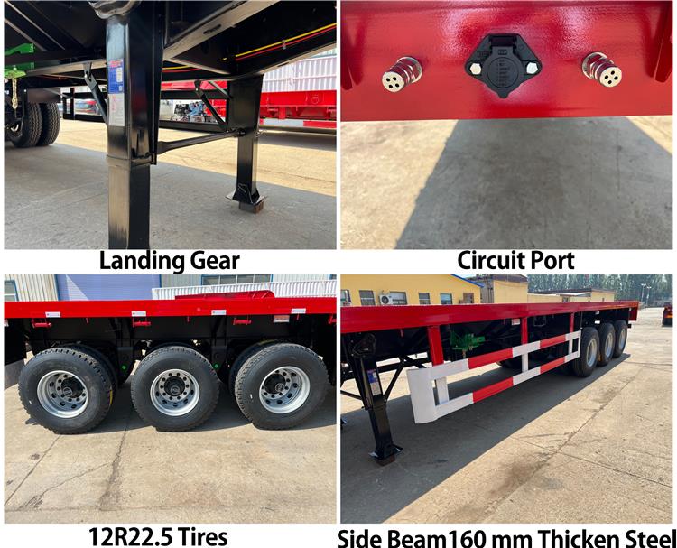 3 Axle 40 foot Platform Semi Trailers for Sale In Kampala Uganda