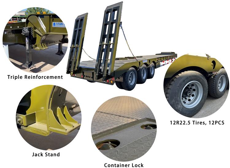 Hydraulic 3 Axle 40 feet Semi Low Bed Trailer Price Manufacturer | Uganda Trailer