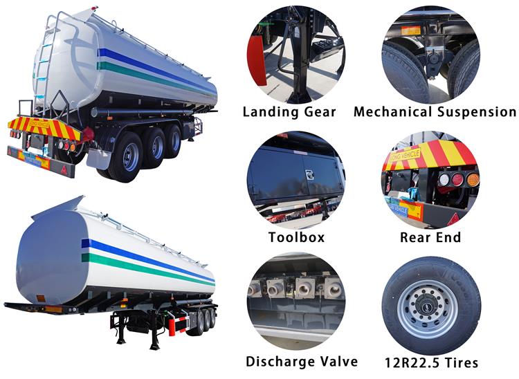 45000 Liters Fuel Tanker Trailer for Sale In Uganda | Fuel Tanker Price Semi Trailer