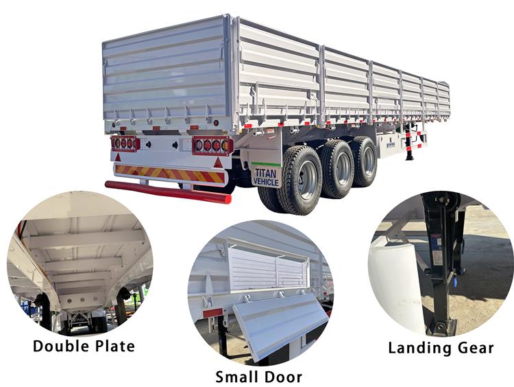 60 Ton Side Wall Semi Trailer for Sale In Uganda Kampala