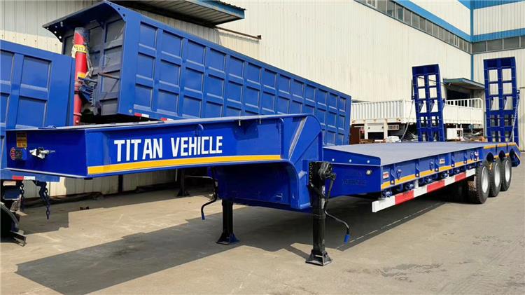 Tri Axle 60 Ton Low Bed Truck Trailer Price for Sale Near Me In Uganda
