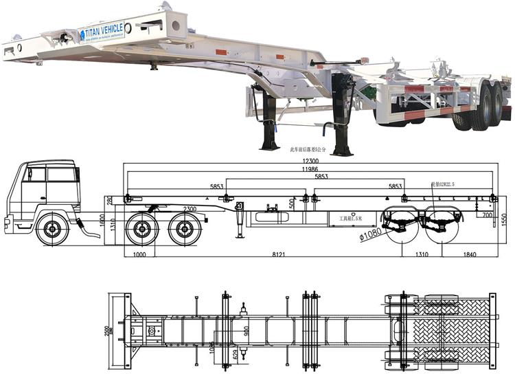 2 Axle Container Skeletal Trailer Price in Uganda