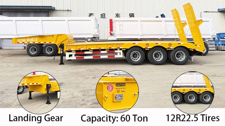 60 Ton Low Bed Trailer Price for Sale in Uganda, Ugkse