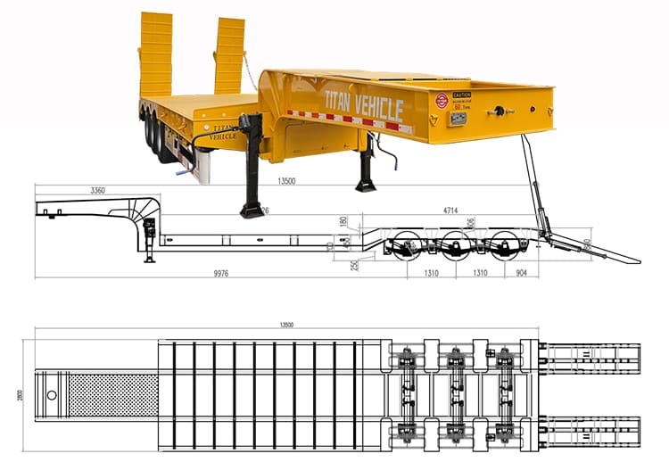 60 Ton Low Bed Trailer Price for Sale in Uganda, Ugkse