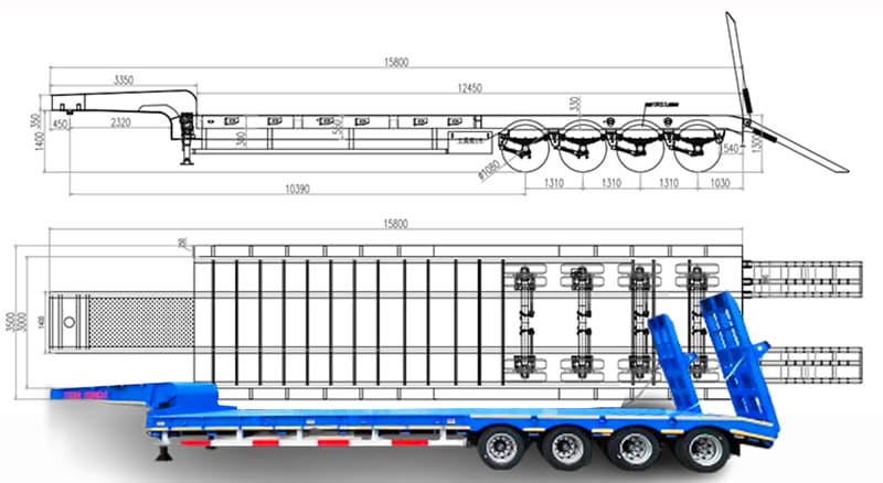 4 Axle Lowbed Trailer for Sale in Uganda, Ugulu