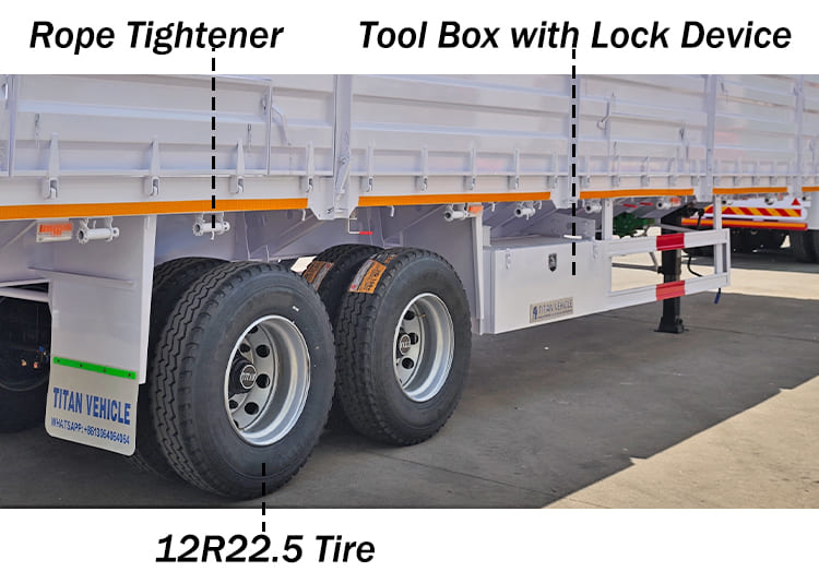 Removable Cargo Side Wall Trailer for Sale in Uganda Kampala