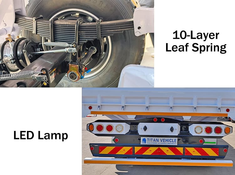 2 Axle Side Panel Bulk Cargo Semi Trailer for Sale in Uganda