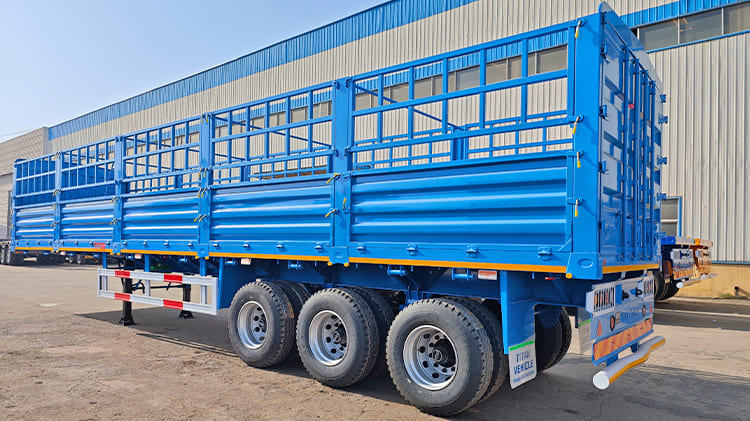 Livestock Flatbed Fence Semi Trailer for Sale in Uganda