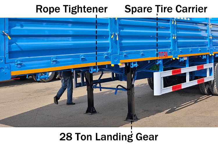 Livestock Flatbed Fence Semi Trailer for Sale in Uganda